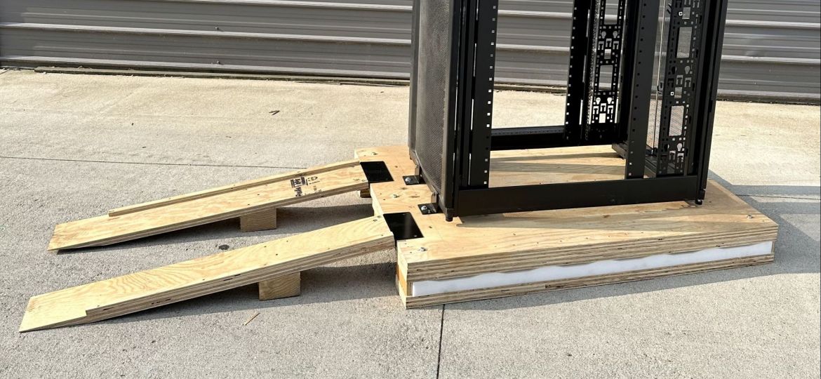 Shock Pallet for Server Rack Shipping